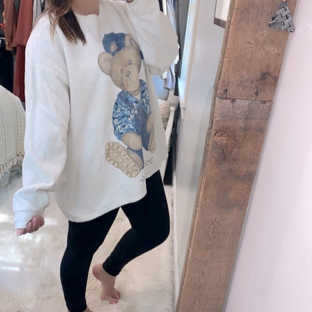 Vintage Chic Basic Training Teddy Bear Sweatshirt… - image 2